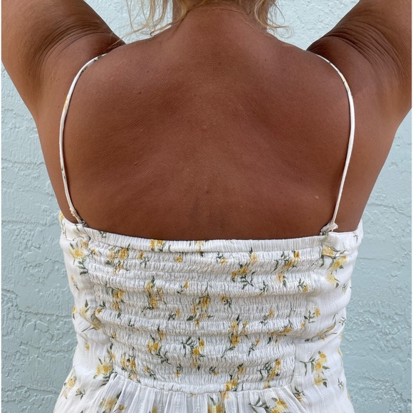Soft Floral off white spaghetti strap sun dress with adjustable straps Size XL - Picture 9 of 16